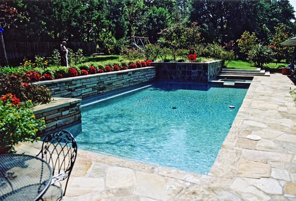 Portfolio geometric pools by Atlantis Pools & Spas Inc, Tulsa, Ok.